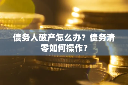 武汉债务人破产怎么办？债务清零如何操作？