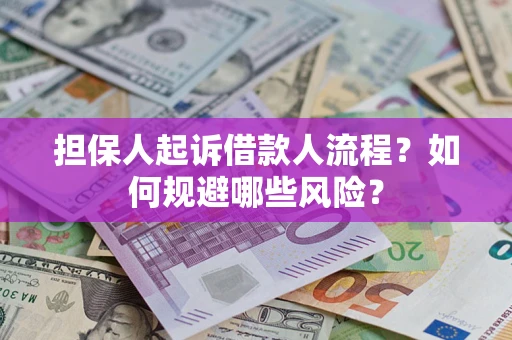 武汉担保人起诉借款人流程？如何规避哪些风险？