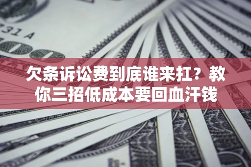 武汉欠条诉讼费到底谁来扛？教你三招低成本要回血汗钱